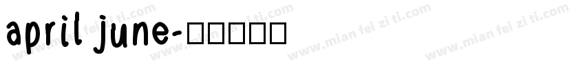 april june字体转换